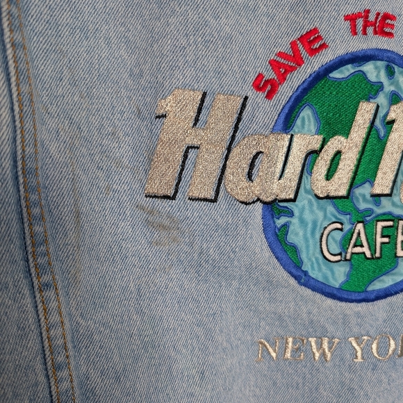 Hard Rock Cafe New York Vintage Denim Jacket sz L - Picture 9 of 9